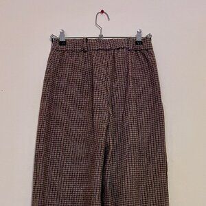 SHEIN MOD Plaid Print Wide Leg Pants